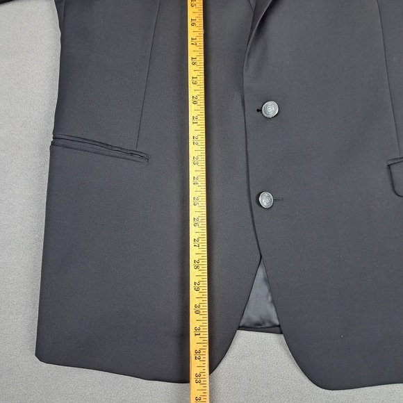 Lauren Ralph Lauren Blazer Mens 42L Black Wool Equestrian Buttons‎ Derby Jacket - Picture 15 of 16